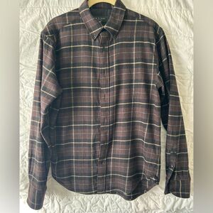 Men's RAG & BONE Button Down Flannel Shirt EUC